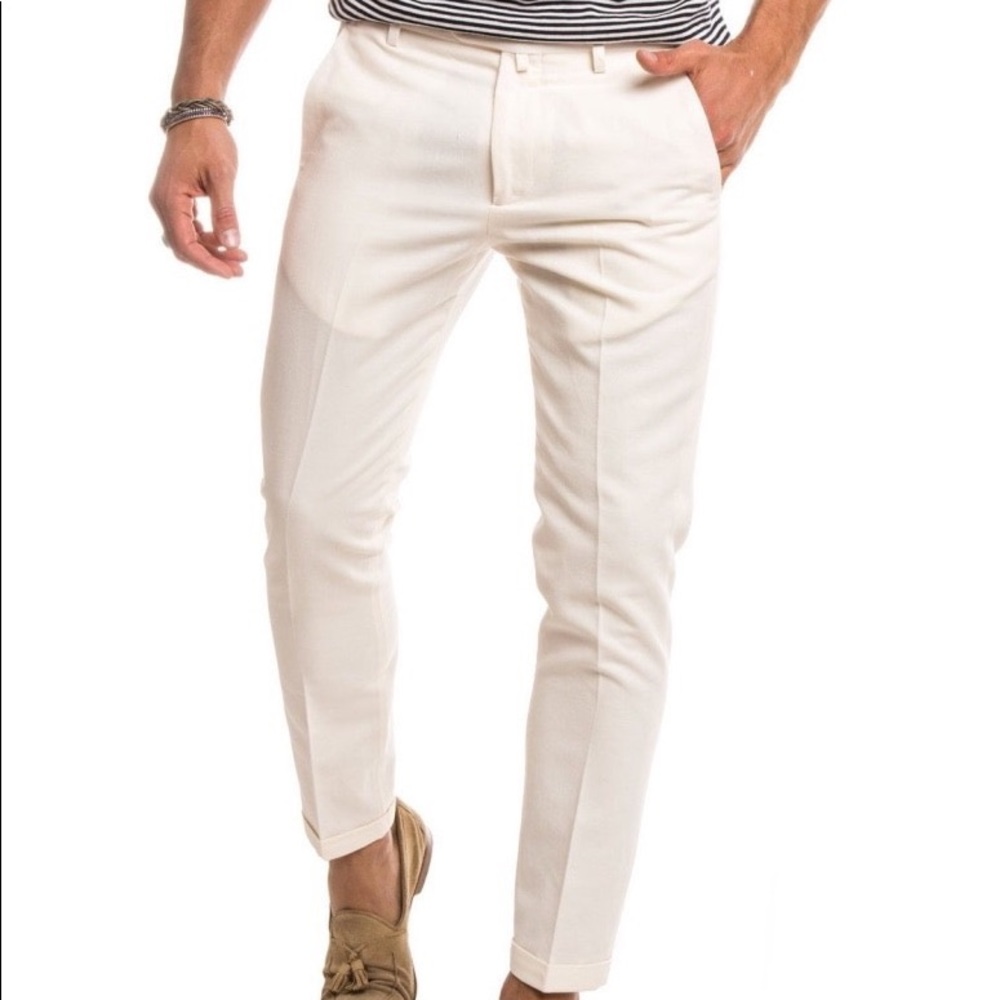 Men’s White Pants Suit